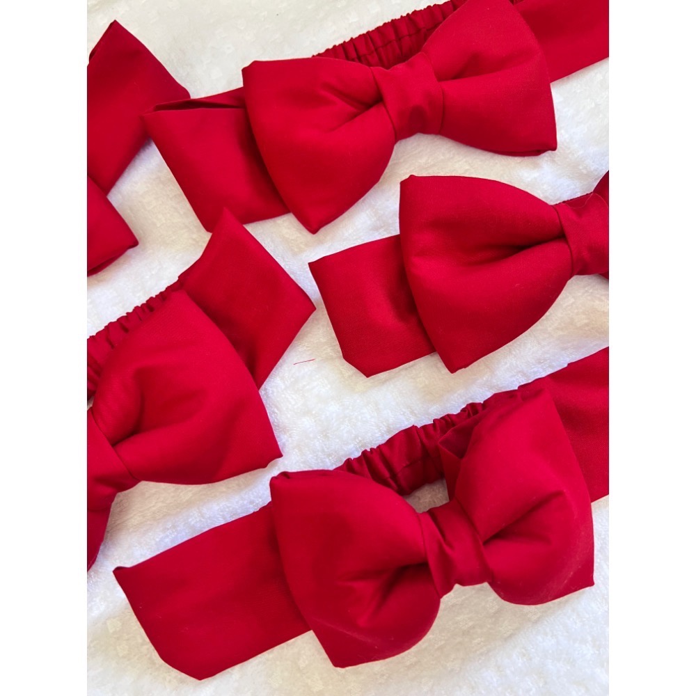 🫐afinababy_藍莓媽手作/胖啾立體髮帶/兒童髮帶/寶寶髮帶/素色紅/過年必備-細節圖4