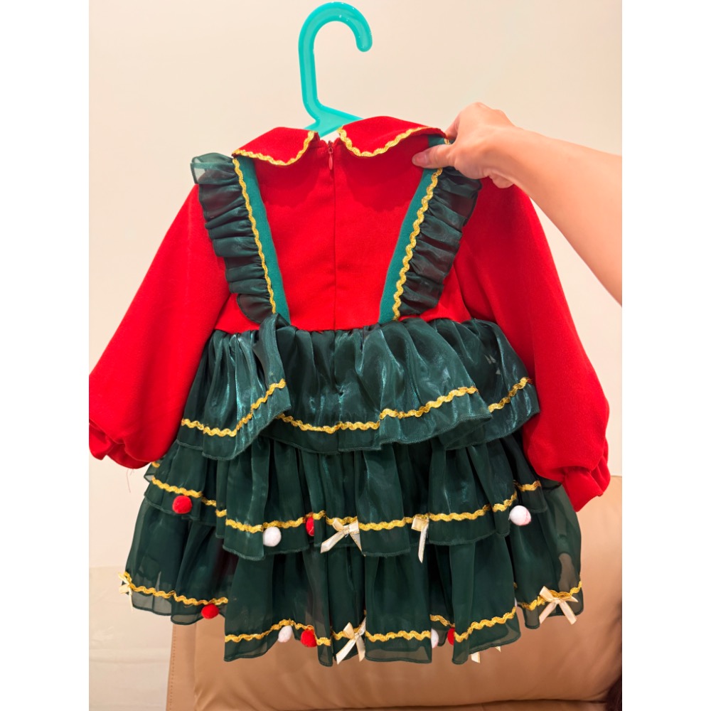 「二手」聖誕洋裝100CM-細節圖2