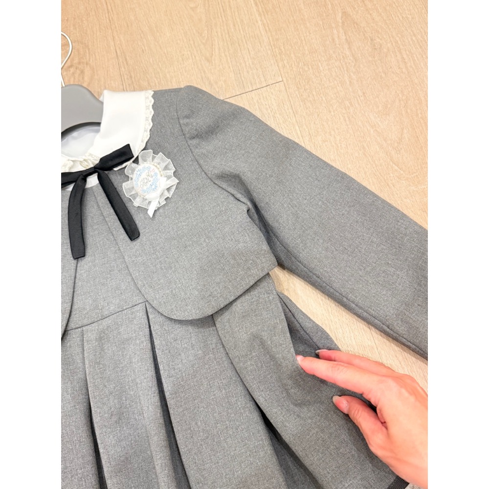 「全新」三件式-正式女童套裝連身裙110CM-細節圖2