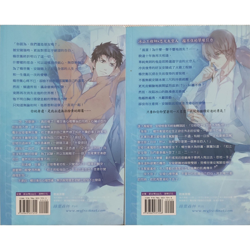 《私奔到宇宙(上)(下)》傑克胡椒│綠葉森林BL 835 836│鮮歡│耽美言情│-細節圖2