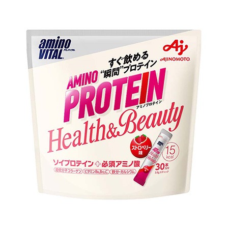 [千兒代購]現貨 日本味之素 amino VITAL 女性專用胺基酸乳清蛋白粉EAA 膠原蛋白 大豆蛋白 草莓口味-細節圖2