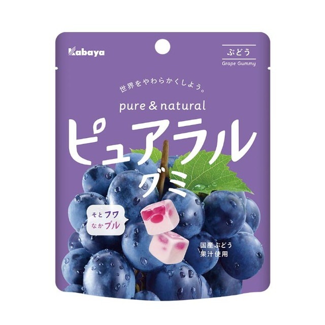 [千兒代購] 現+預 日本 卡巴亞 KABAYA 雙層夾心軟糖 果立方水果軟糖 Pureral軟糖 葡萄 蘋果 58g-規格圖4