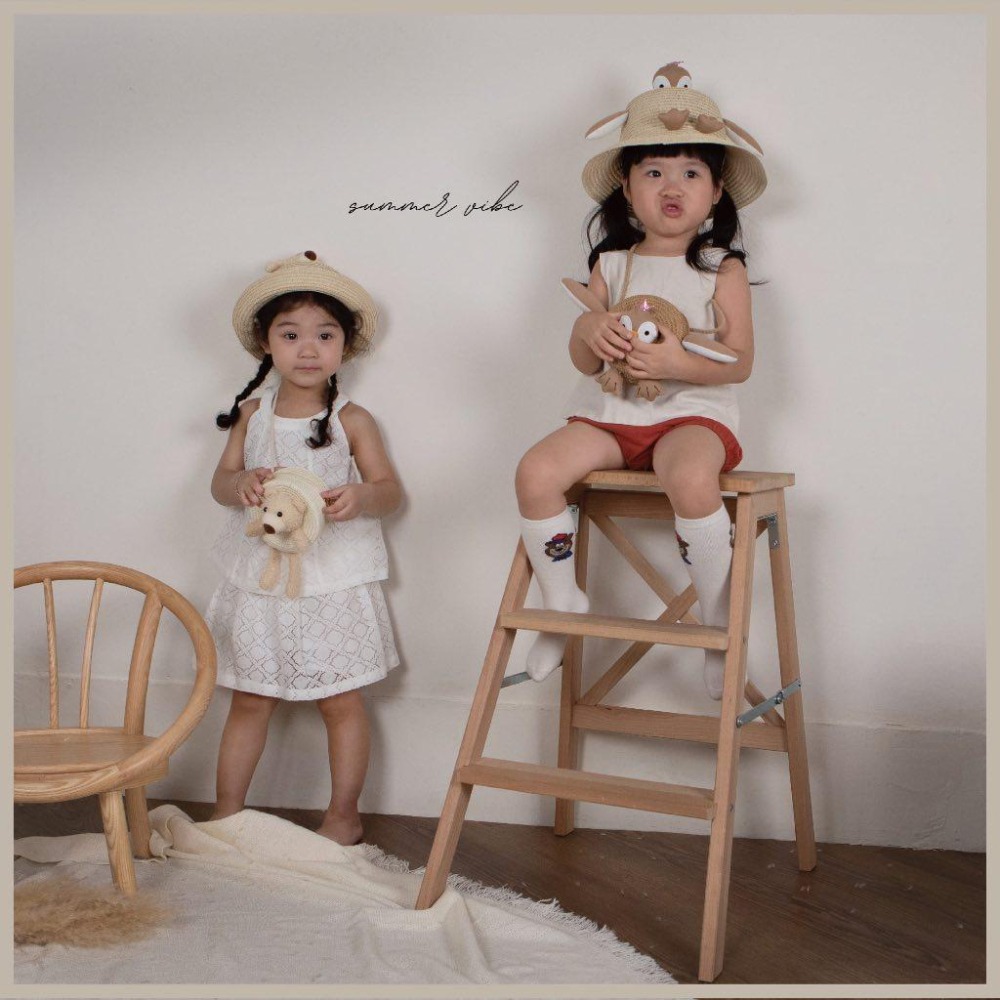 兒童藤編帽小企鵝藤編帽-咖啡色-細節圖3