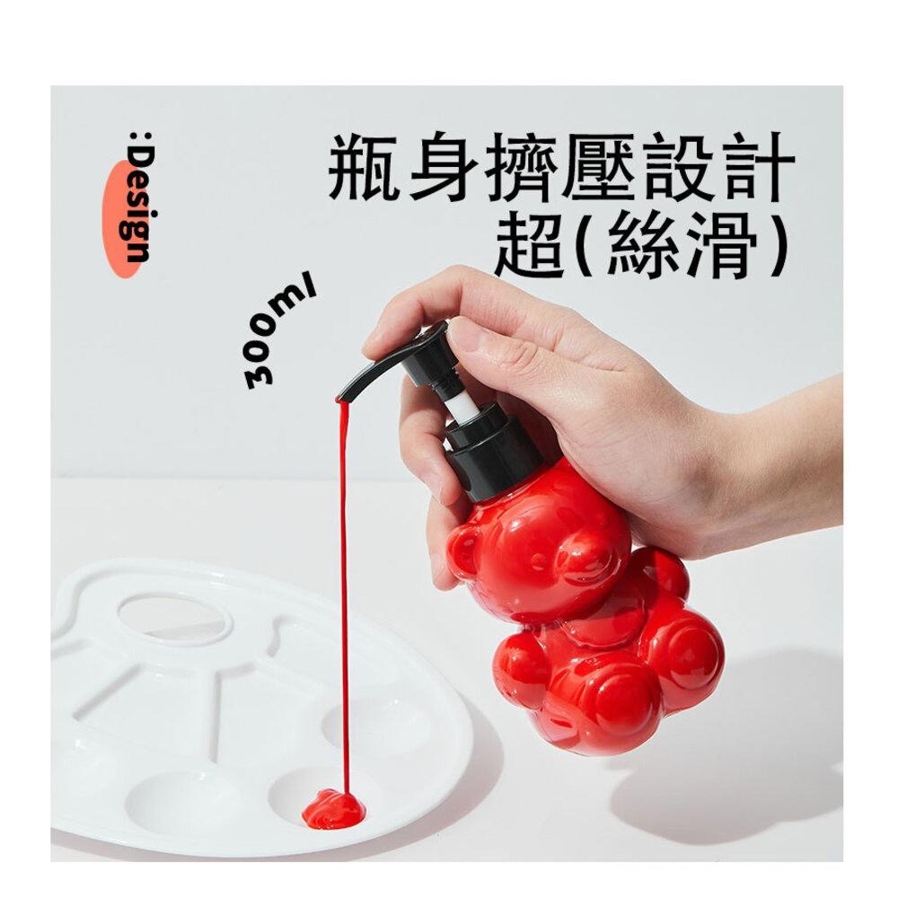 活動優惠價 英國Flowermona小熊顏料瓶，可水洗顏料無毒配方更放心(顏料/可水洗顏料/擠壓設計/可愛造型瓶)-細節圖4