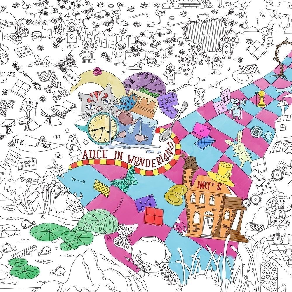 Flower monaco 大幅場景圖-校園生活主題 (場景畫/塗鴉畫/畫紙/大幅畫)-細節圖8