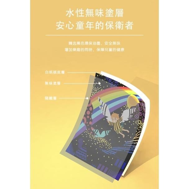 英國Flower monaco炫彩童話故事刮畫-小紅帽/拇指姑娘/自然樂園(刮畫/手作/DIY/兒童炫彩刮畫紙）-細節圖8