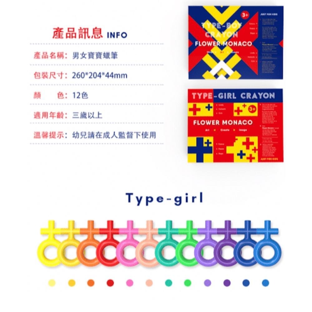 英國 Flower monaco女寶寶蠟筆禮盒 6/12 色(蠟筆/可水洗蠟筆/無毒蠟筆/造型蠟筆/禮物）-細節圖7