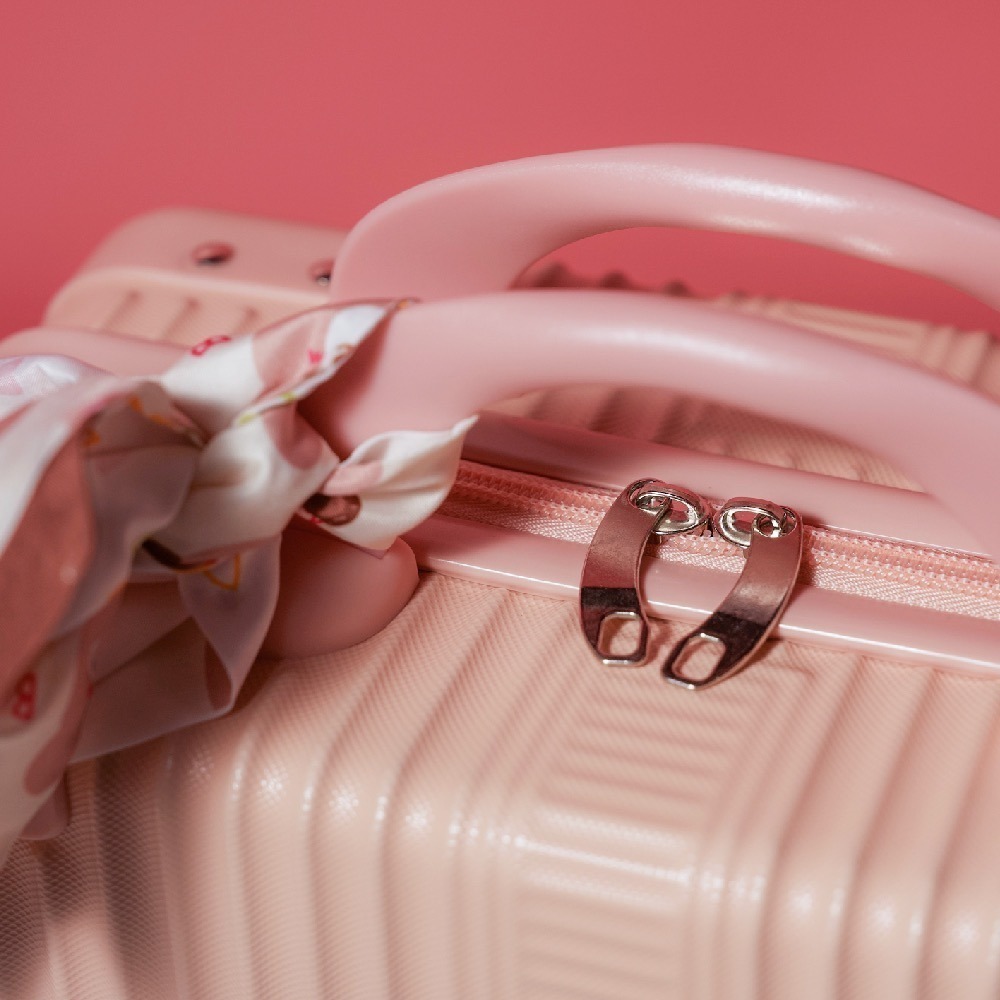 熱銷商品活動優惠 粉紅迷你手提行李箱（含絲巾）(手提行李/旅行箱/手提箱)-細節圖4