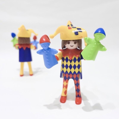 2020 Playmobil 人偶包17代 70242 玩偶小丑 菱格紋 小丑帽 手掌玩偶