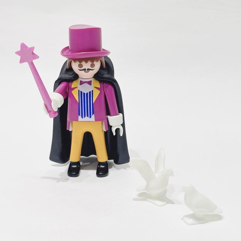2002 Playmobil 摩比 4989 魔術師 紳士高帽 黑色披風 白色袖套 紫色魔術棒-細節圖2