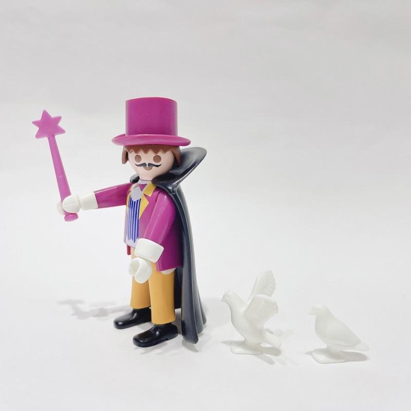 2002 Playmobil 摩比 4989 魔術師 紳士高帽 黑色披風 白色袖套 紫色魔術棒-細節圖4