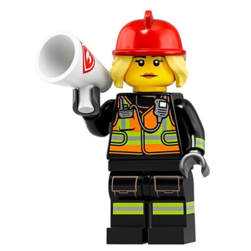 LEGO 樂高 71025 19代人偶包 消防隊 女生 大聲公 擴音器