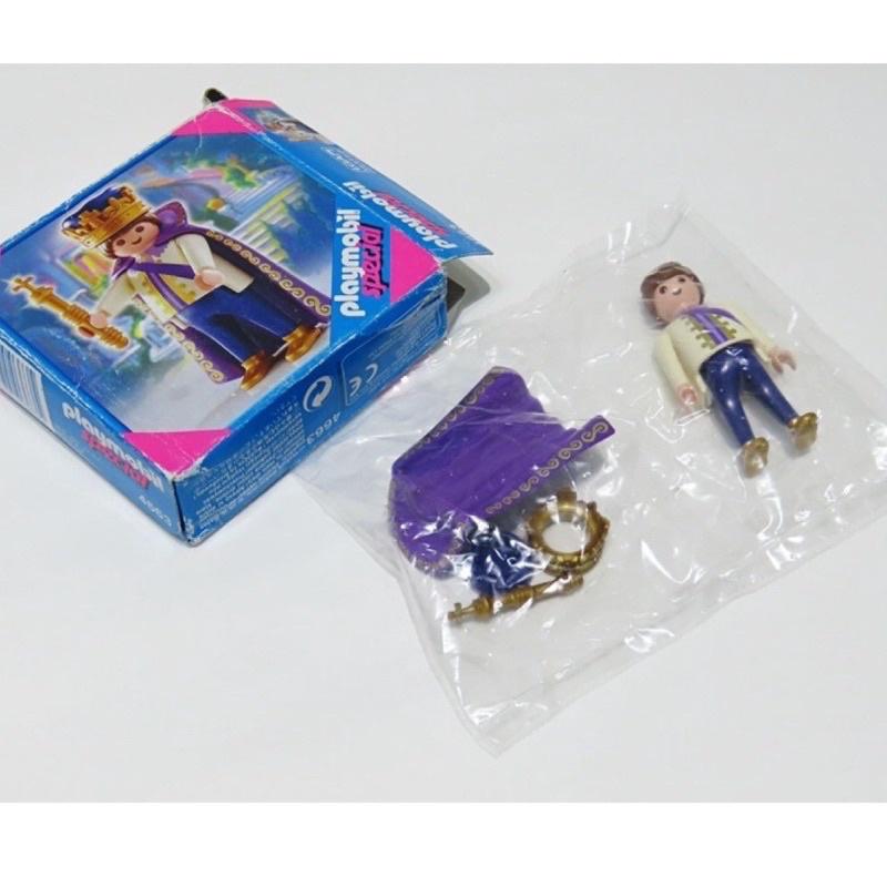 2007 Playmobil 4663 Royal King 皇家國王 藍冠 紫色披風 胖國王 權杖-細節圖3