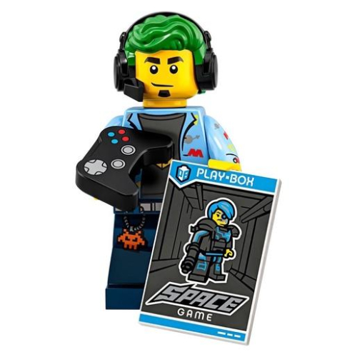 LEGO 樂高 71025 19代人偶包 電玩男孩 綠髮 印刷磚