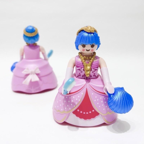 2021 Playmobil 人偶包19代 70566 澎裙公主 藍髮 貝殼包 水藍梳子 粉紅裙