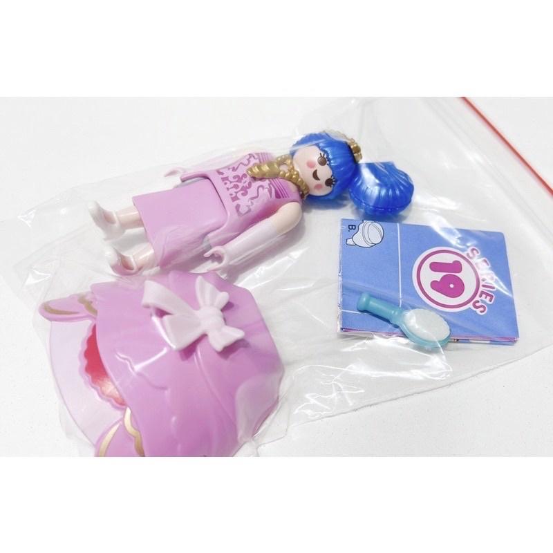 2021 Playmobil 人偶包19代 70566 澎裙公主 藍髮 貝殼包 水藍梳子 粉紅裙-細節圖3