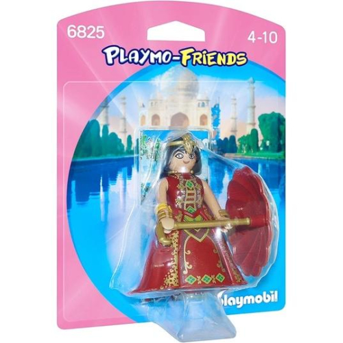 2016 Playmobil 摩比 6825 印度公主 紅色禮服 紅色陽傘 金色項鍊 金色手環 金色皇冠