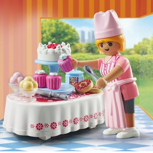 2021 Playmobil 70381-Candy Bar 糖果吧 杯子蛋糕 甜甜圈 冰淇淋 生日蛋糕 雙層甜點架