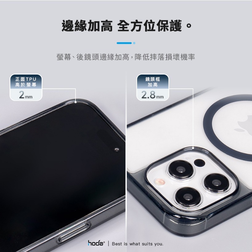 【現貨】HODA iPhone15/15Plus/15Pro/15ProMax晶石玻璃軍規防摔保護殼magsafe磁吸殼-細節圖6