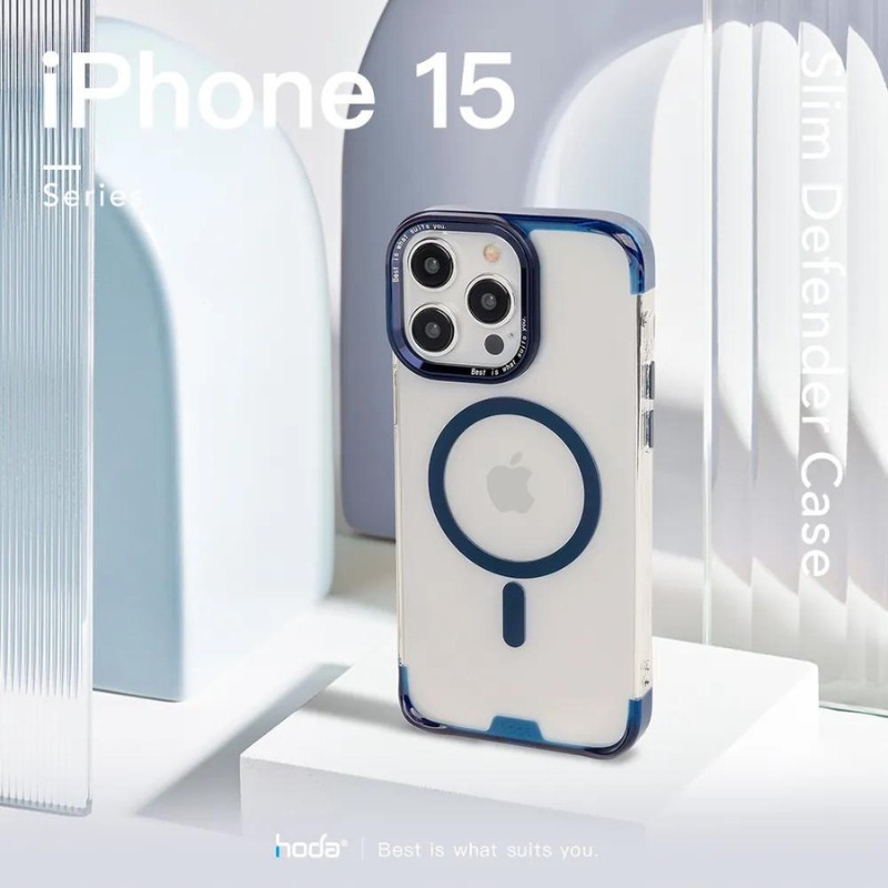 【現貨】HODA iPhone15/15Plus/15Pro/15ProMax羽石輕薄防摔保護殼magsafe磁吸殼-細節圖5