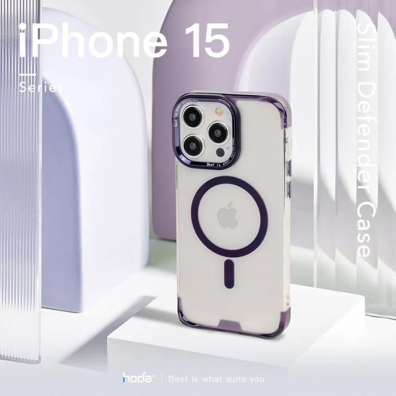 【現貨】HODA iPhone15/15Plus/15Pro/15ProMax羽石輕薄防摔保護殼magsafe磁吸殼-細節圖6