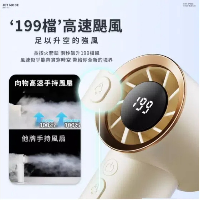 SOTHING 向物高速手持風扇 引擎 (超高速手持風扇 199檔 數顯風扇 隨身風扇)-細節圖2