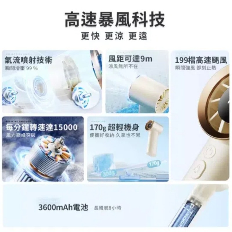 SOTHING 向物高速手持風扇 引擎 (超高速手持風扇 199檔 數顯風扇 隨身風扇)-細節圖6