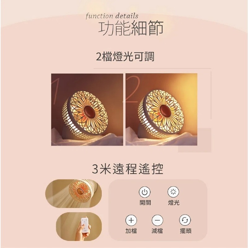 SOTHING⚡️向物多功能照明風扇 鈴蘭 DSHJ-S-2118A 露營風扇 照明風扇  壁掛風扇 桌扇 吊扇-細節圖3