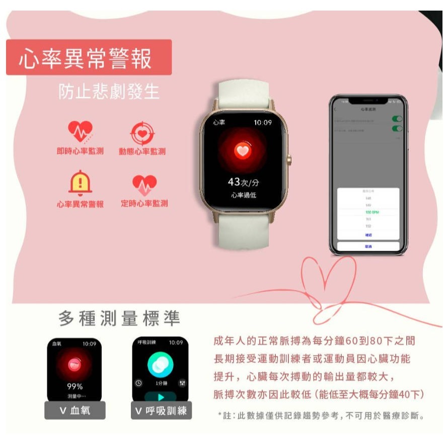 ⚡️Ergotech 人因科技⚡️SW216衡動智慧腕錶 2.01吋螢幕 心率血氧 智慧腕錶 運動偵測 IP65防水-細節圖4