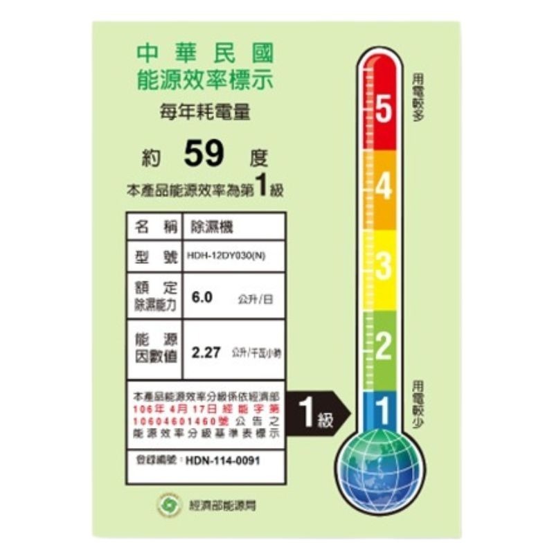 免運 新上市 可退稅$500元 禾聯⚡️6L銀離子抑菌除濕機 HDH-12DY030(N) 除濕機 附發票-細節圖11