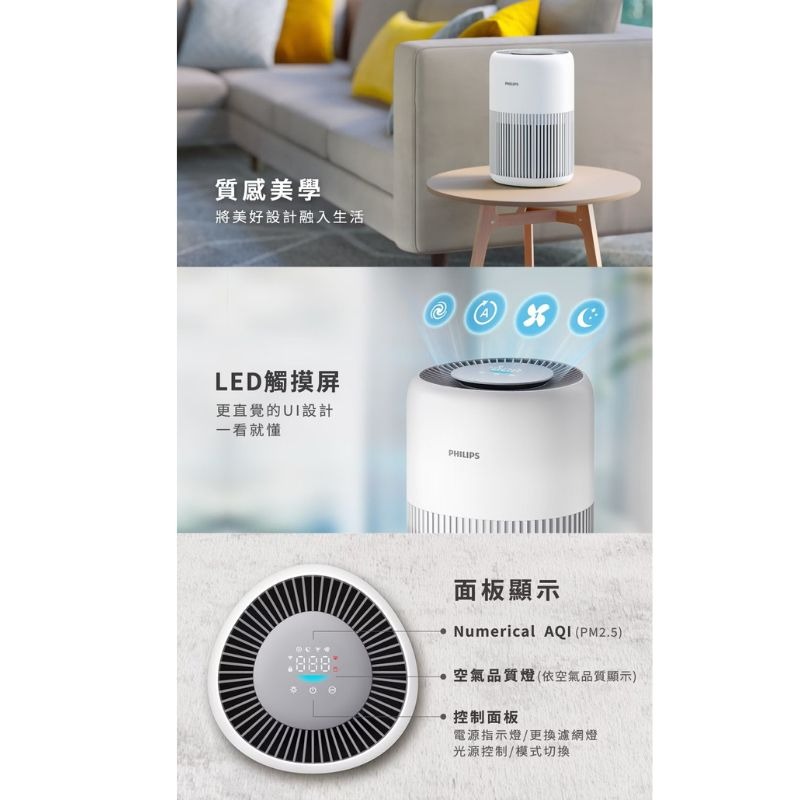 PHILIPS飛利浦⚡️奈米級空氣清淨機-輕盈小巧360度淨化★適用10-12坪_AC0950/80-細節圖8