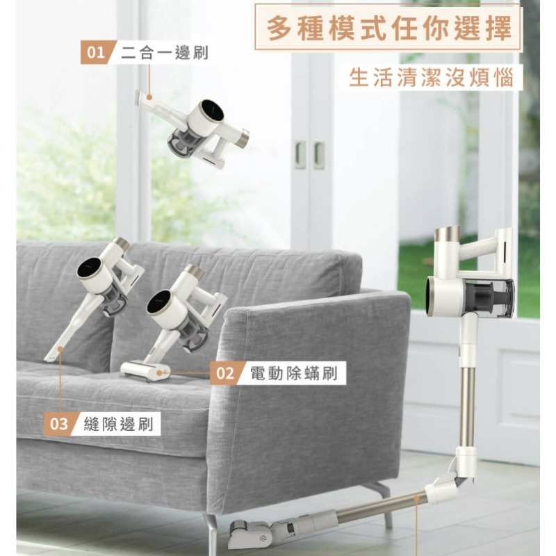 HERAN禾聯⚡️綠光降噪無線吸塵器_HVC-22PVG50 塵螨吸塵器 低噪音 1.08kg羽量級吸塵器 手持式吸塵器-細節圖9