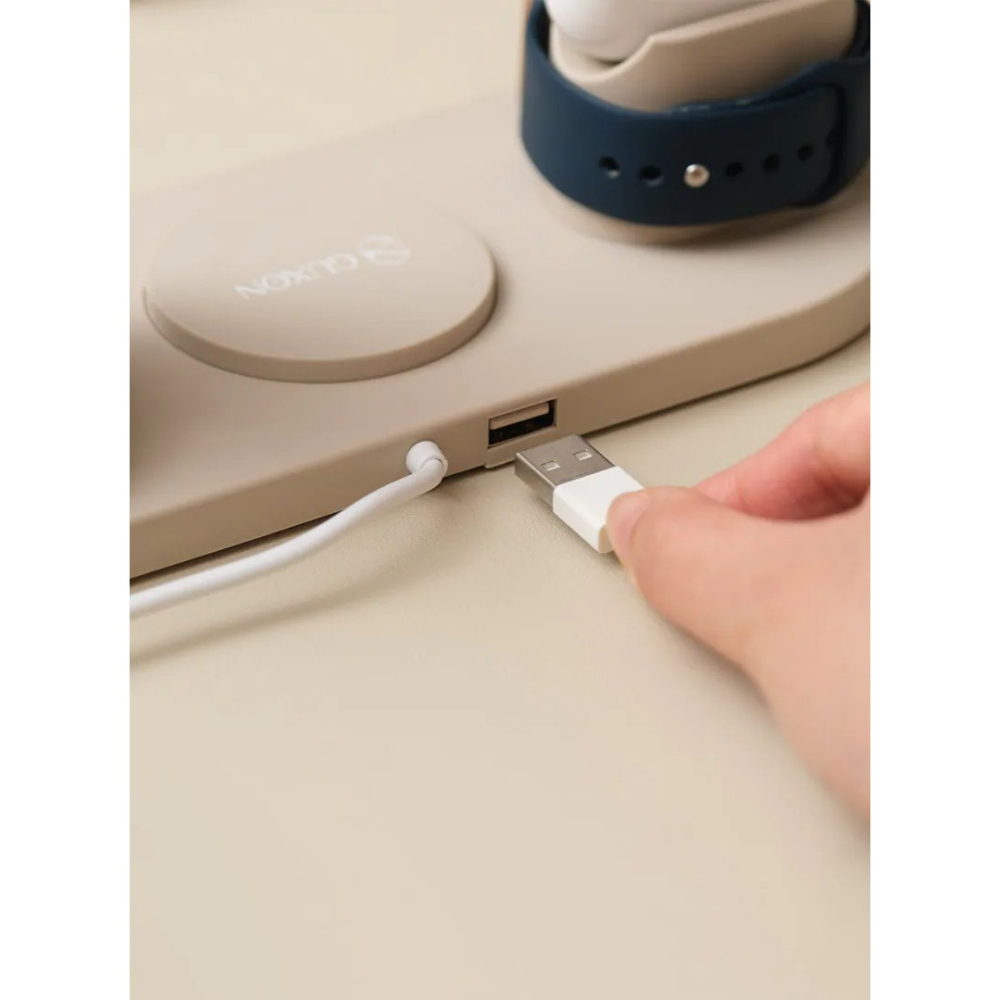 GUXON古尚⚡️六合一無線充電盤_GX07C 無線充電 可充手錶/耳機Airpods QC3.0快充 安卓蘋果通通可充-細節圖11