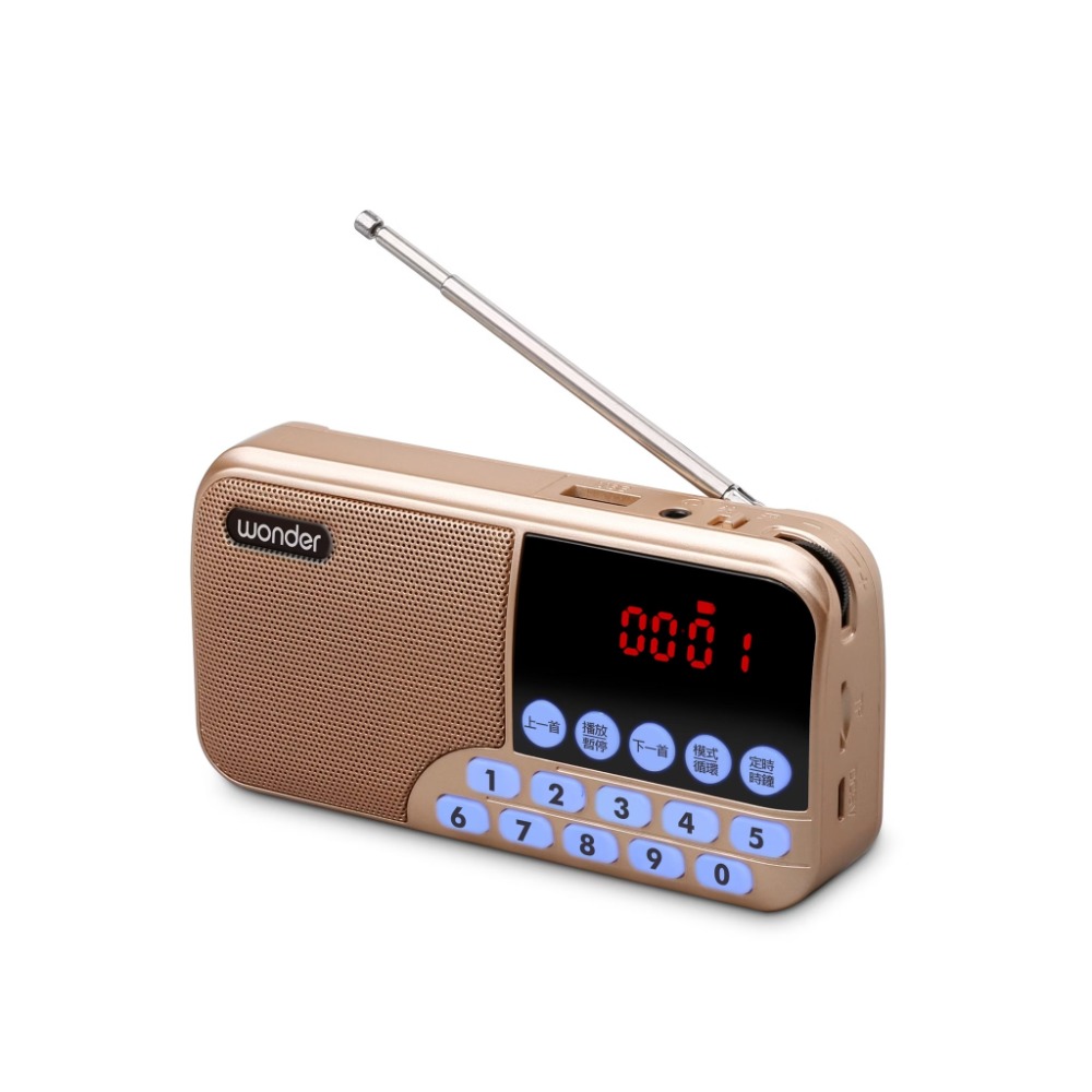 WONDER旺德⚡️藍牙/USB/TF/收音機 WS-T039U 多功能播放器 藍芽收音機 迷你音響 收音機 音樂播放器-規格圖11