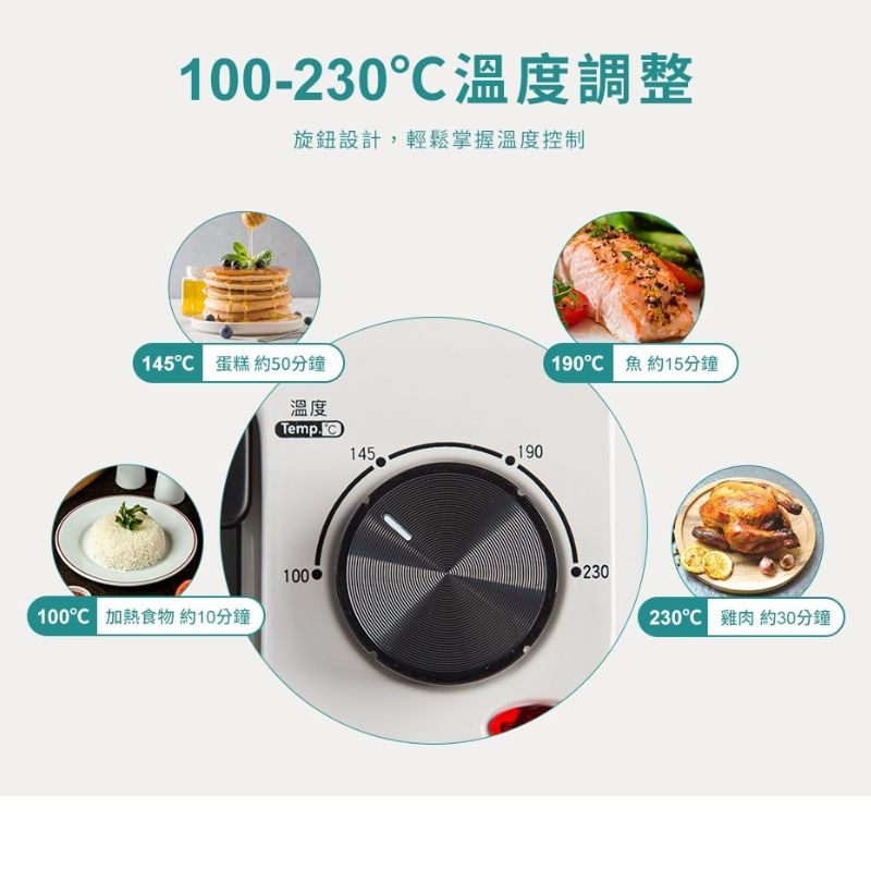 HERAN禾聯⚡️20L機械式電烤箱_HEO-20GL030 雙層玻璃門烤箱 烤箱 電烤箱 三段火力-細節圖8