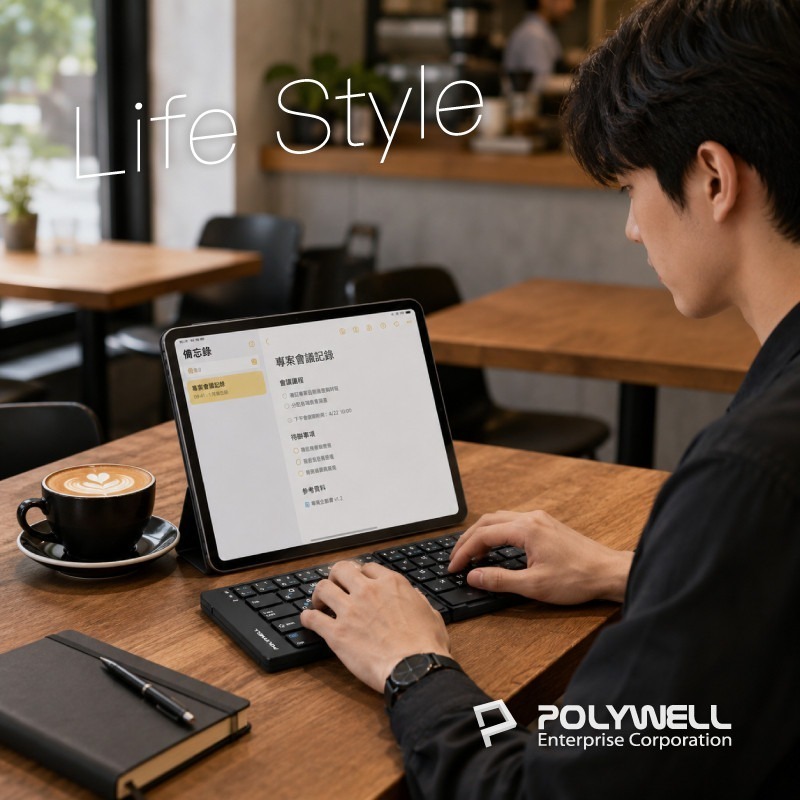 POLYWELL寶利威爾⚡️無線折疊鍵盤 注音鍵盤 3裝置同時連線 Type-C充電 折疊鍵盤 台灣現貨-細節圖10