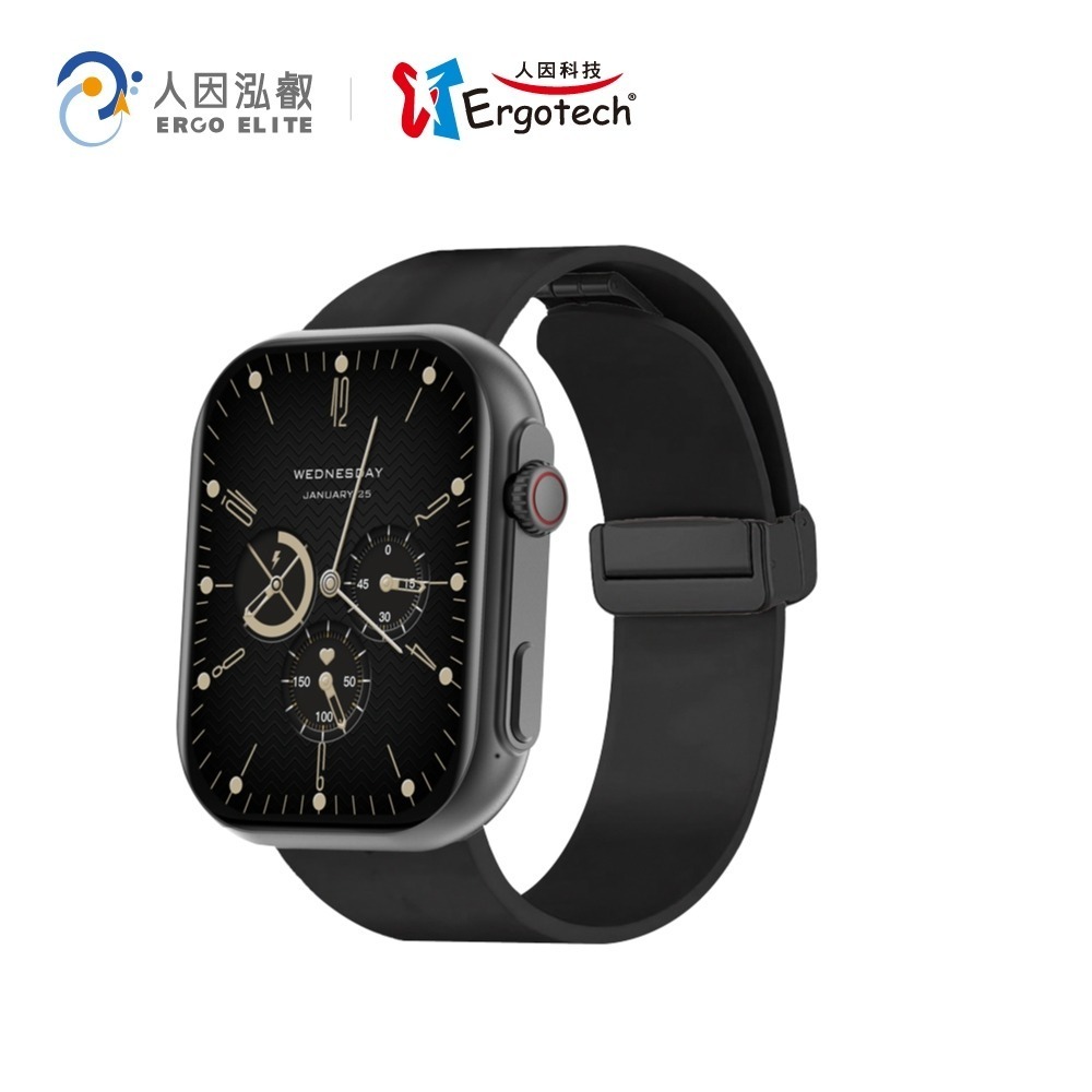 Ergotech人因科技⚡️SW350 晶曜智慧通話腕錶 IP68防水 血氧感測 運動手錶 心率偵測-宙鈦黑