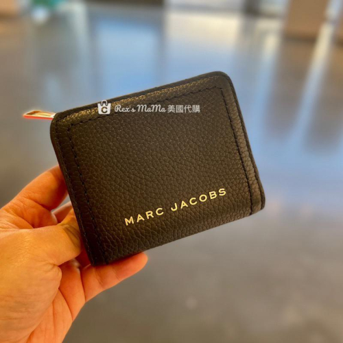 美國代購台現MARC JACOBS MJ荔枝皮短夾 零錢袋 牛皮短夾 對開短夾 零錢袋短夾