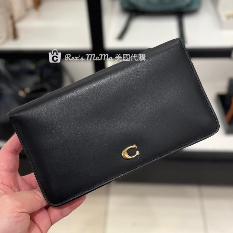 美國代購🇺🇸台現👉COACH專櫃長夾 專櫃 零錢袋 牛皮 老花 對開長夾 薄長夾-細節圖2