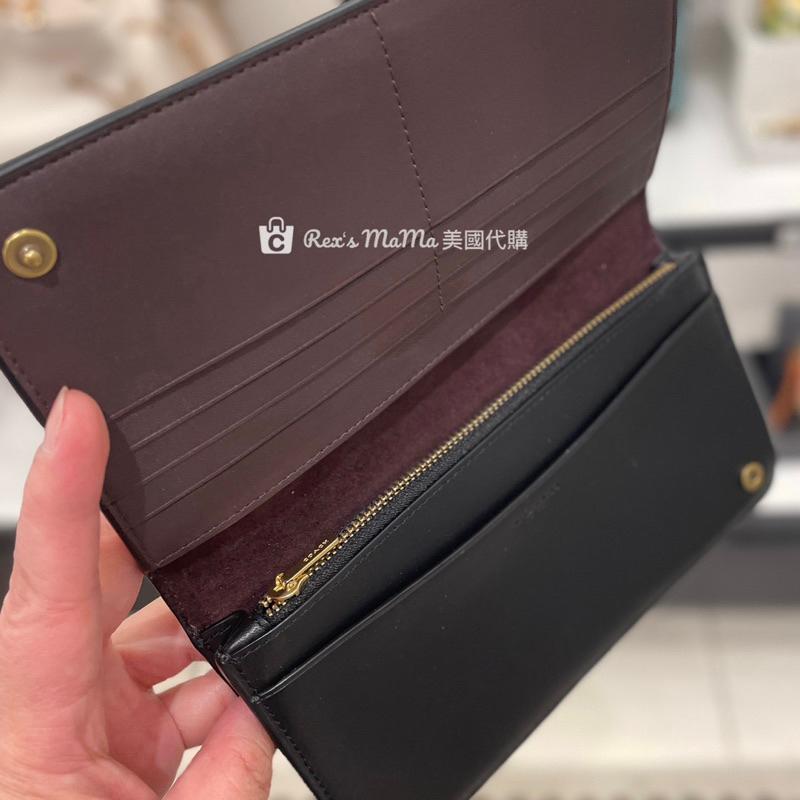 美國代購🇺🇸台現👉COACH專櫃長夾 專櫃 零錢袋 牛皮 老花 對開長夾 薄長夾-細節圖3
