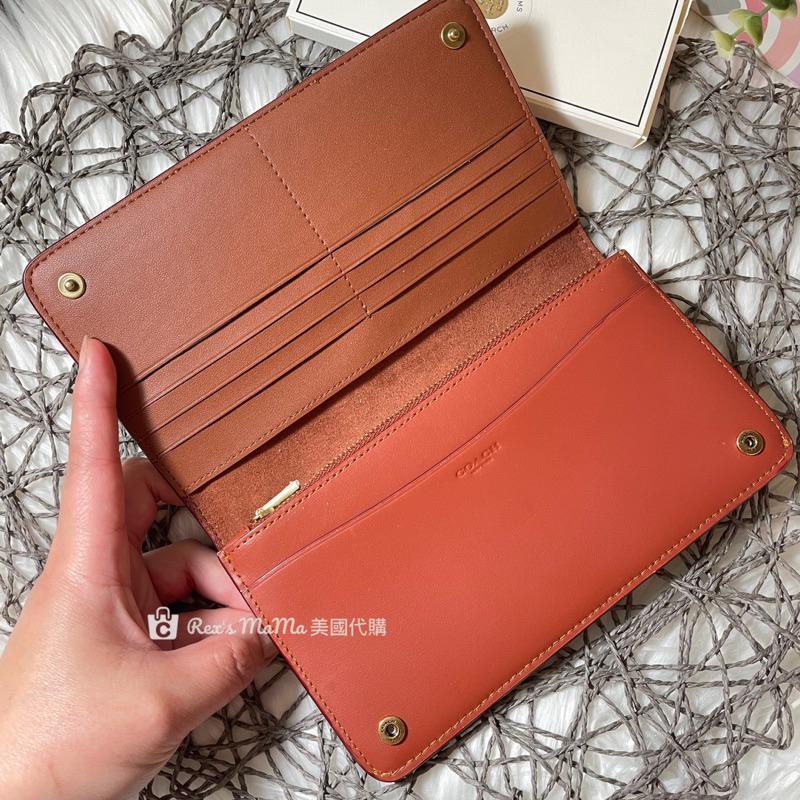 美國代購🇺🇸台現👉COACH專櫃長夾 專櫃 零錢袋 牛皮 老花 對開長夾 薄長夾-細節圖7