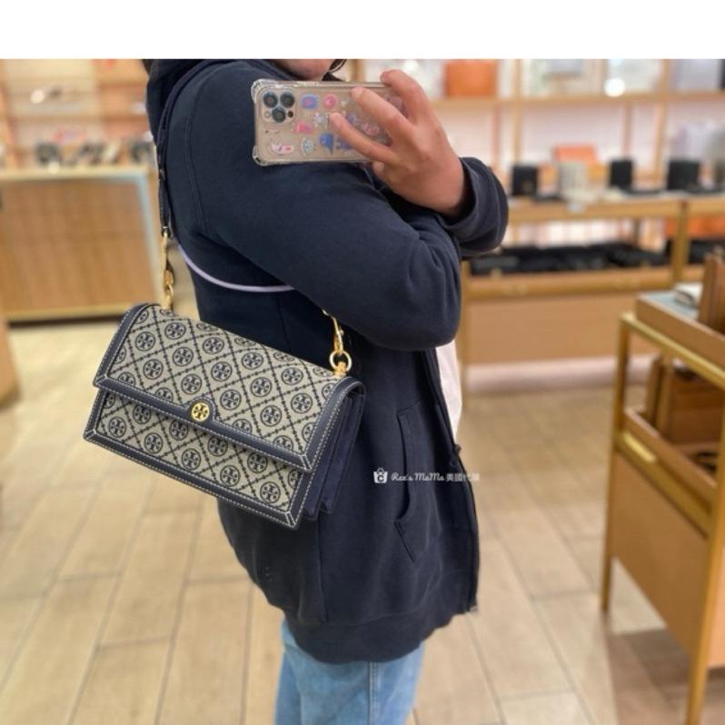 美國代購🇺🇸美現👉TORY BURCH專櫃 tb風琴包 tb大號風琴 tb老花風琴 栗子棕 海軍藍 肩背包 側背包-細節圖8