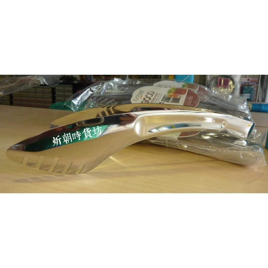 【炘朝時貨坊】加厚不銹鋼彎月食品夾、麵包燒烤牛排夾、麵條烘培夾、麵條夾、不鏽鋼食物夾-細節圖4