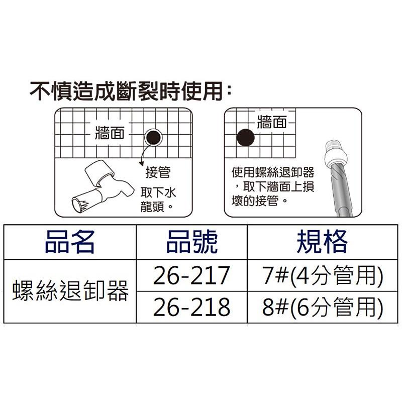 【炘朝時貨坊】26-217.218 螺絲退卸器 水管斷管取出器-細節圖3