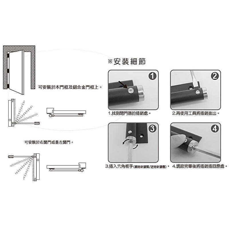 【居家裝潢】16-661.662 輕型閉門器-細節圖5