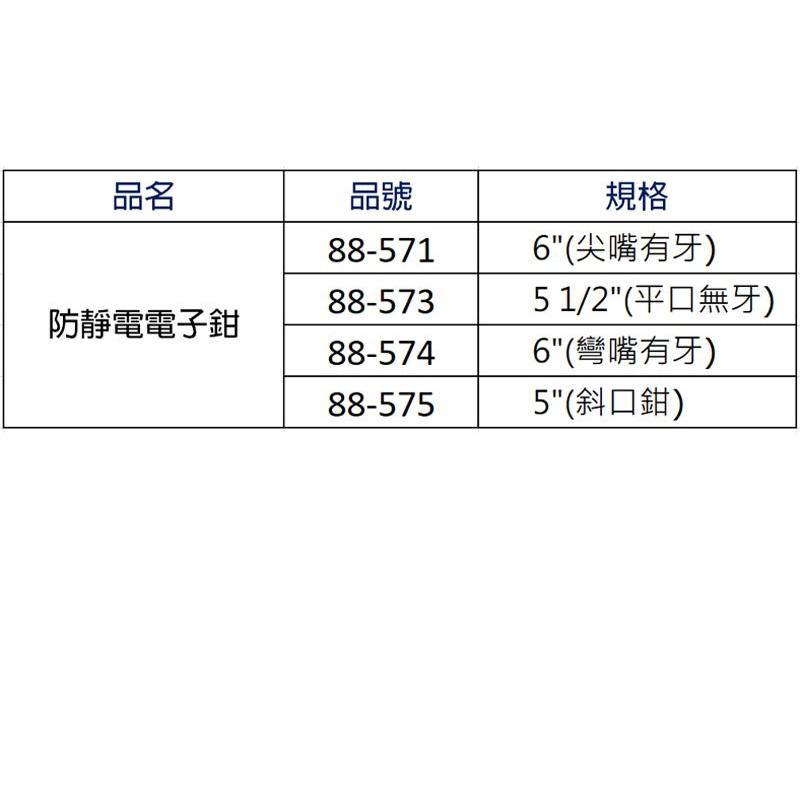 88-571.573.574.575 防靜電電子鉗  防靜電舒適防滑手-細節圖8