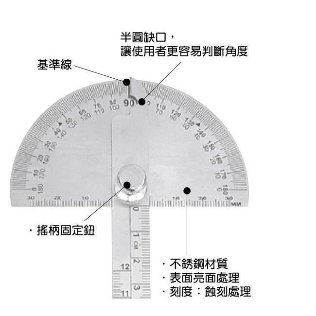 【職人の道具】神田 K063801 半圓分度規-細節圖2