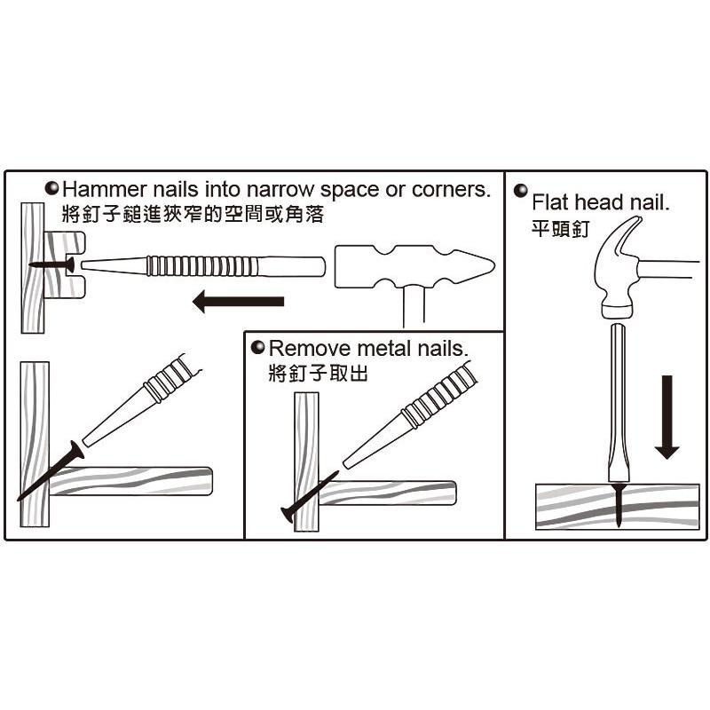 【職人の道具】92-855 中心沖鑿刀組-5入-細節圖5