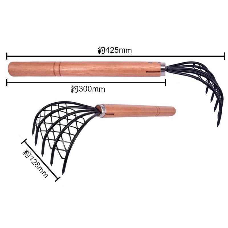 【職人の道具】農用 63-646 五爪附網草耙-長柄-細節圖2