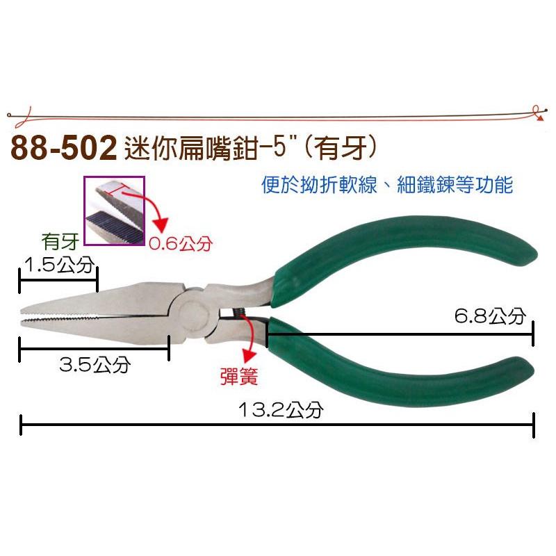 【職人の道具】88-501~507  5吋迷你鉗-細節圖3